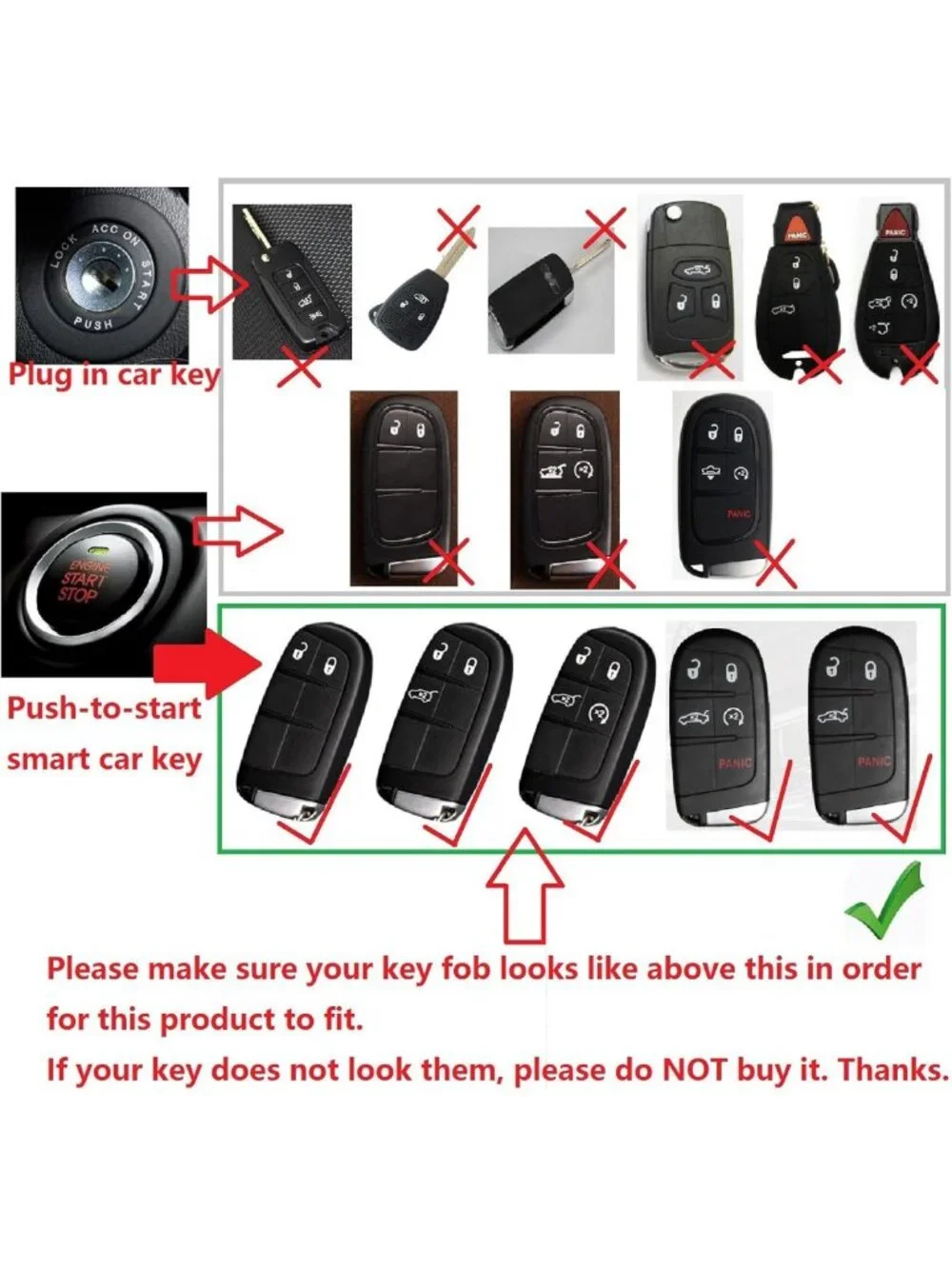 Sleek Carbon Fiber Key Fob Cover for Dodge, Chrysler, Fiat - Smart Remote Case